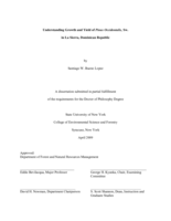 Understanding Growth and Yield of Pinus occidentalis, Sw. in La Sierra, Dominican Republic