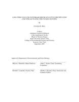 Long-term analysis of Hubbard Brook sulfate in precipitation and stream water using stable isotopes.