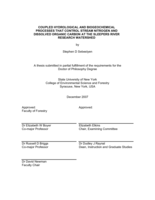 Coupled hydrological and biogeochemical processes that control stream nitrogen and dissolved organic carbon at the Sleepers River Research Watershed.