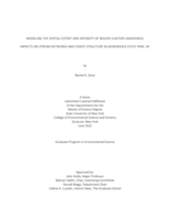 Modeling The Spatial Extent and Intensity of Beaver (Castor Canadensis) Impacts on Stream Networks and Forest Structure in Adirondack State Park, NY
