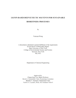 Lignin-Based Deep Eutectic Solvents for Sustainable Biorefinery Processes