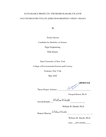 Sustainable Products: The Biodegradable Plastic Polyhydroxybutyrate (Phb) From Brewer’s Spent Grains