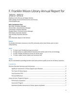F. Franklin Moon Library Annual Report for 2021-2022