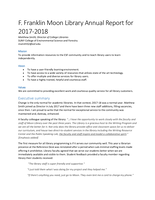 F. Franklin Moon Library Annual Report for 2017-2018