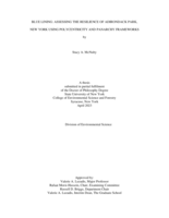 Blue Lining: Assessing the Resilience of Adirondack Park, New York Using Polycentricity and Panarchy Frameworks