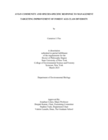 Avian Community and Species-Specific Response to Management Targeting Improvement of Forest Age-Class Diversity