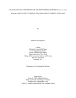Spatial Ecology of the Indochinese Leopard (Panthera pardus delacouri) and Its Prey in Kaeng Krachan Forest Complex, Thailand