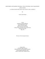 Monitoring and Mapping Informal Trail Networks Using Smartphone Applications:  A Literature Review and Case Study in the Catskills