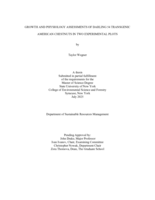 Growth and Physiology Assessments of Darling 54 Transgenic American Chestnuts in Two Experimental Plots